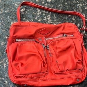 MZ Wallace red shoulder bag.